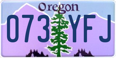 OR license plate 073YFJ