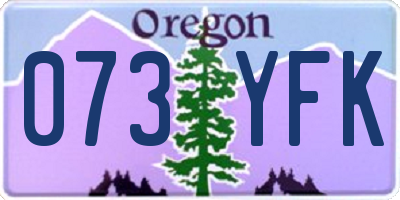 OR license plate 073YFK