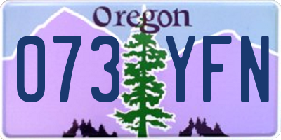 OR license plate 073YFN