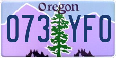 OR license plate 073YFO