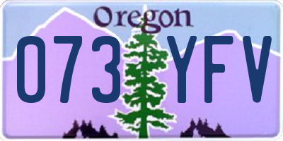 OR license plate 073YFV