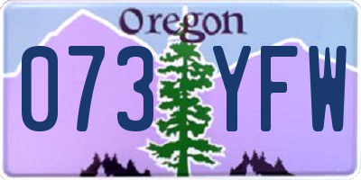 OR license plate 073YFW
