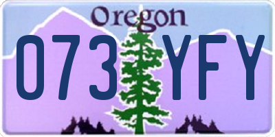 OR license plate 073YFY