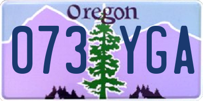 OR license plate 073YGA