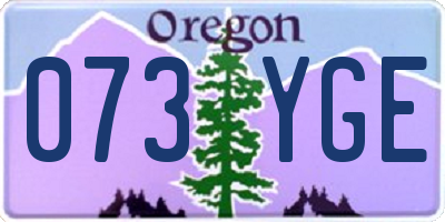 OR license plate 073YGE