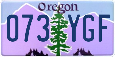 OR license plate 073YGF
