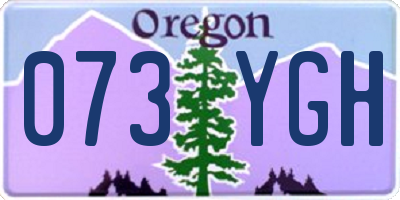 OR license plate 073YGH