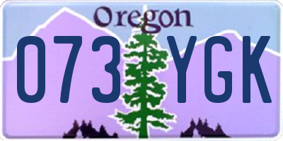 OR license plate 073YGK