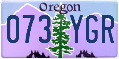 OR license plate 073YGR