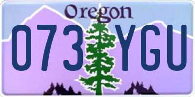 OR license plate 073YGU