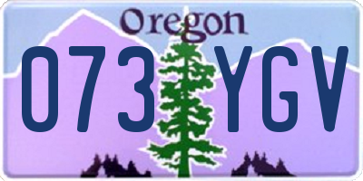 OR license plate 073YGV