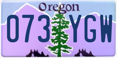 OR license plate 073YGW