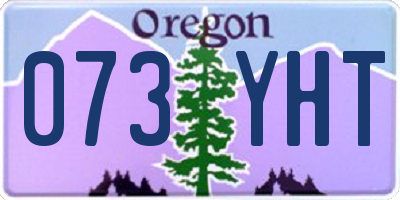 OR license plate 073YHT