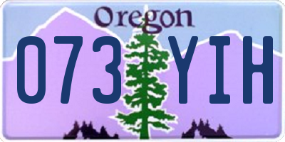 OR license plate 073YIH