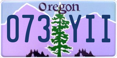 OR license plate 073YII