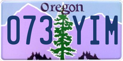 OR license plate 073YIM