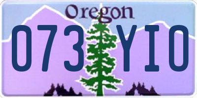 OR license plate 073YIO