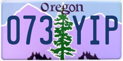 OR license plate 073YIP