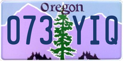 OR license plate 073YIQ