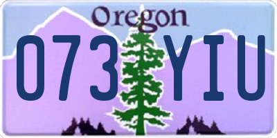 OR license plate 073YIU