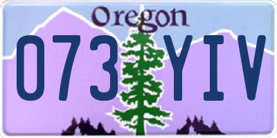 OR license plate 073YIV