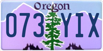 OR license plate 073YIX