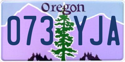 OR license plate 073YJA