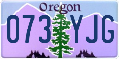 OR license plate 073YJG