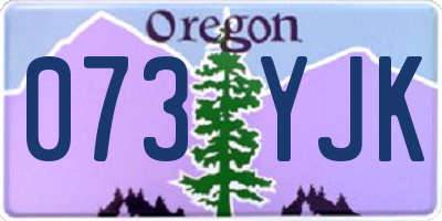 OR license plate 073YJK