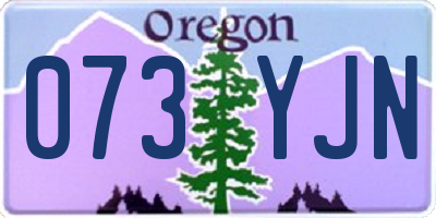 OR license plate 073YJN