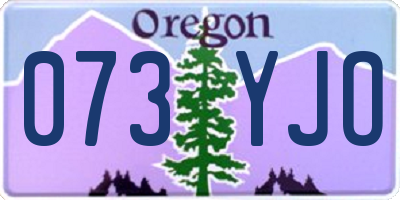 OR license plate 073YJO