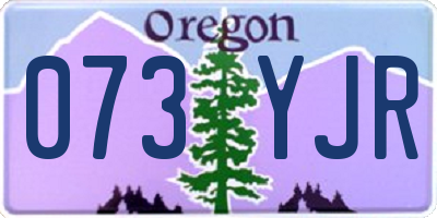 OR license plate 073YJR