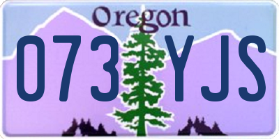 OR license plate 073YJS