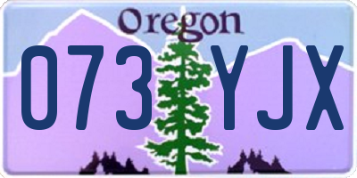 OR license plate 073YJX