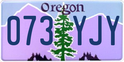 OR license plate 073YJY