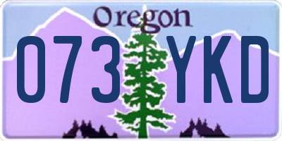 OR license plate 073YKD