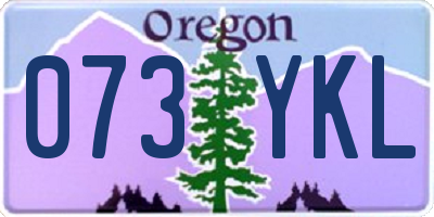 OR license plate 073YKL