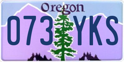 OR license plate 073YKS