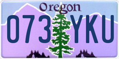 OR license plate 073YKU