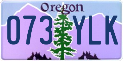 OR license plate 073YLK