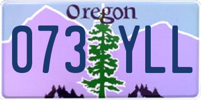 OR license plate 073YLL