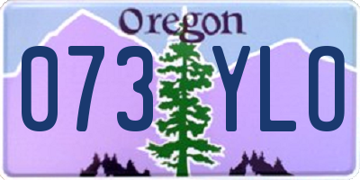 OR license plate 073YLO