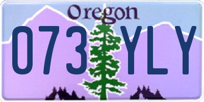 OR license plate 073YLY