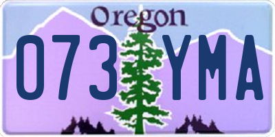 OR license plate 073YMA