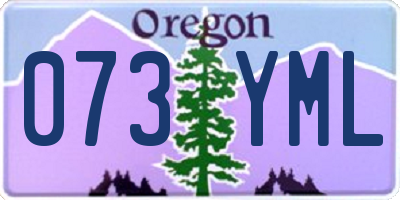 OR license plate 073YML
