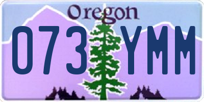 OR license plate 073YMM