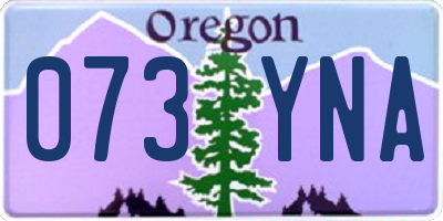 OR license plate 073YNA