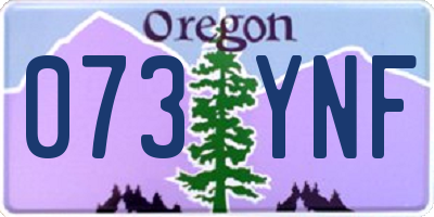 OR license plate 073YNF