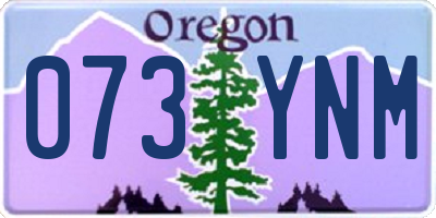 OR license plate 073YNM