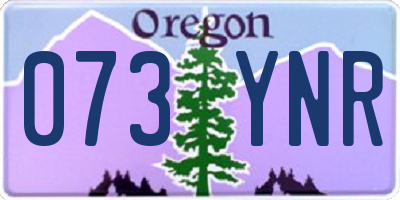 OR license plate 073YNR
